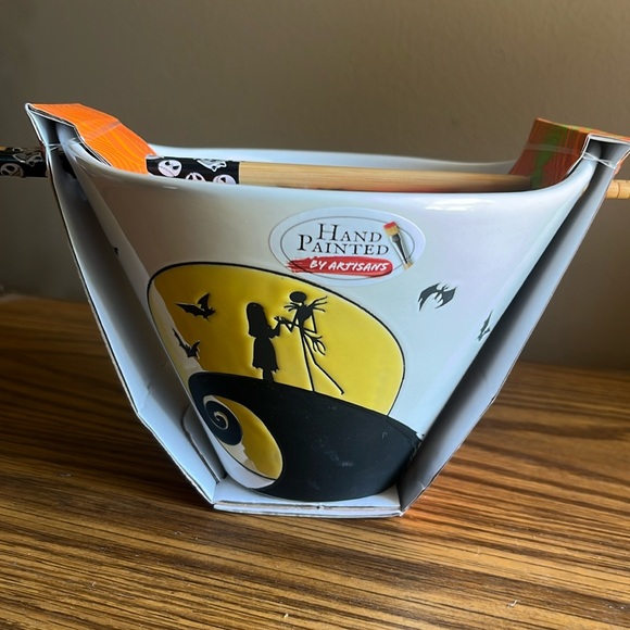 Disney Other - Disney Nightmare before Christmas Jack & sally ramen bowl